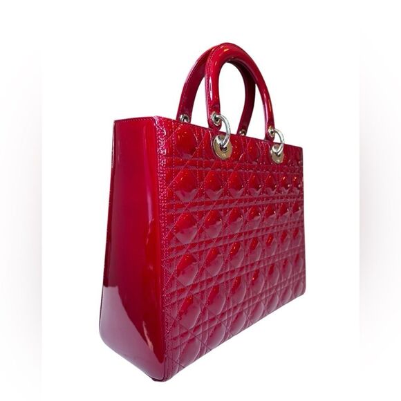 Dior Large Patent Leather Lady Dior - Picture 7 of 13